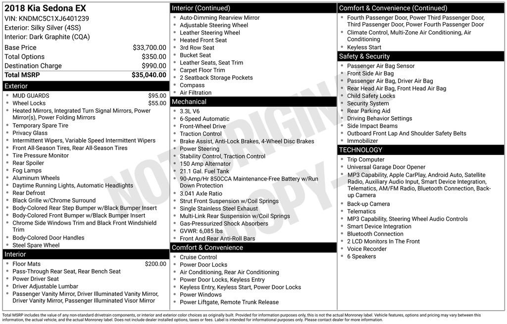 Used 2018 Kia Sedona EX image 5