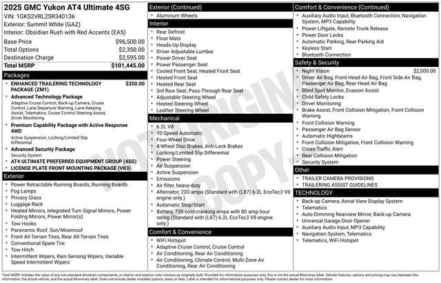 Certified 2025 GMC Yukon AT4 Ultimate AWD/4WD image 6