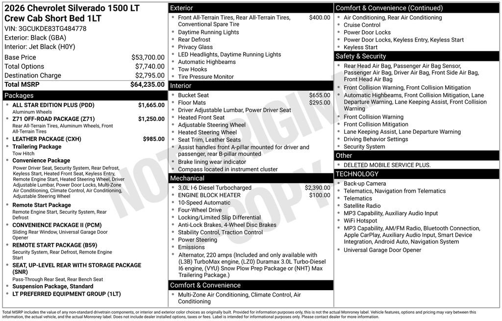 New 2026 Chevrolet Silverado 1500 LT w/ All Star Edition Plus AWD/4WD image 2