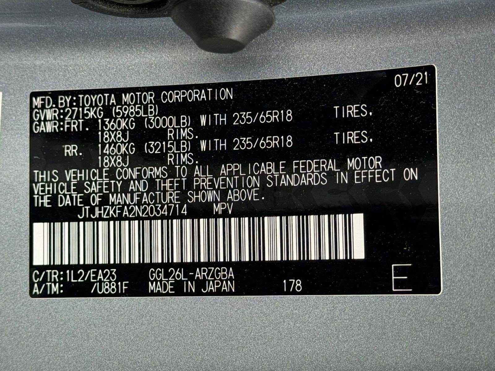 Certified 2022 Lexus RX 350L Premium w/ Premium Package AWD/4WD image 22