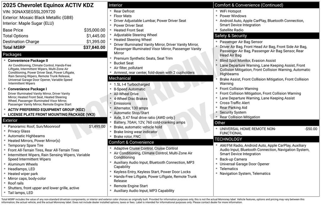 Used 2025 Chevrolet Equinox ACTIV AWD/4WD image 2