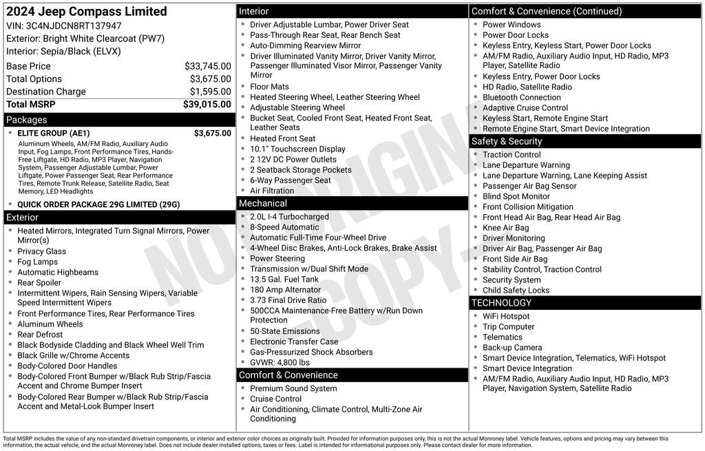 Used 2024 Jeep Compass Limited w/ Elite Group image 9