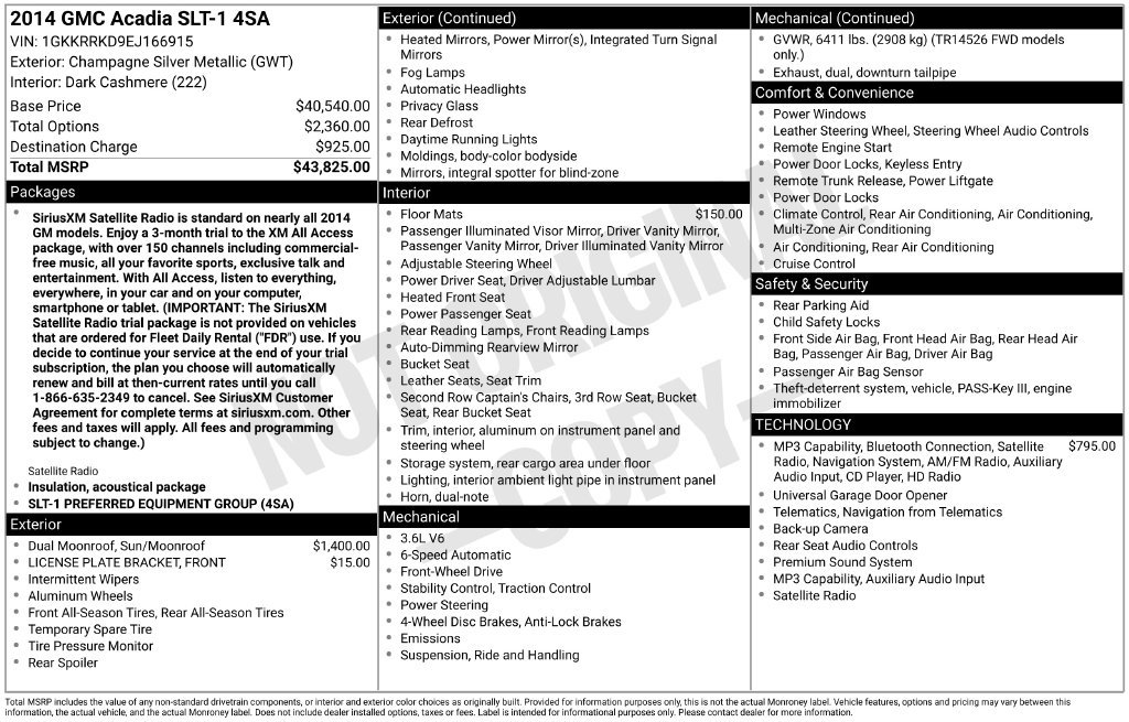 Used 2014 GMC Acadia SLT FWD image 6