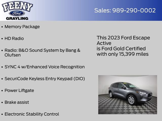 Certified 2023 Ford Escape Active w/ Tech Pack #2 AWD/4WD image 20