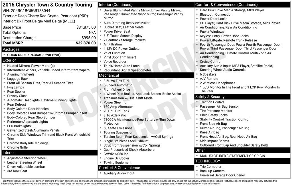 Used 2016 Chrysler Town & Country Touring image 21