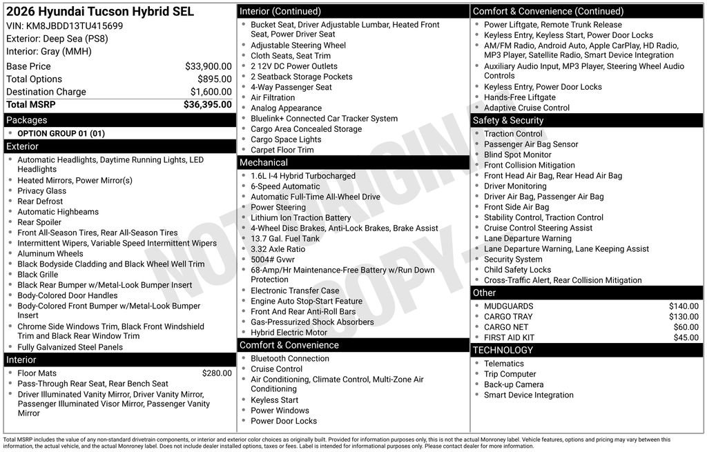 New 2026 Hyundai Tucson SEL image 5