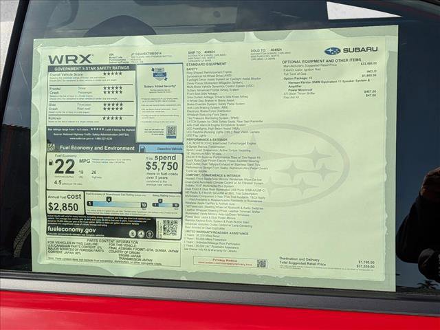 New 2026 Subaru WRX Premium image 19