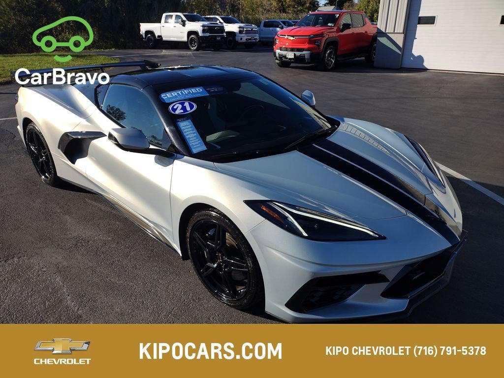 Certified 2021 Chevrolet Corvette Stingray Preferred Cpe w/ Z51 Performance Package RWD 360° Tour