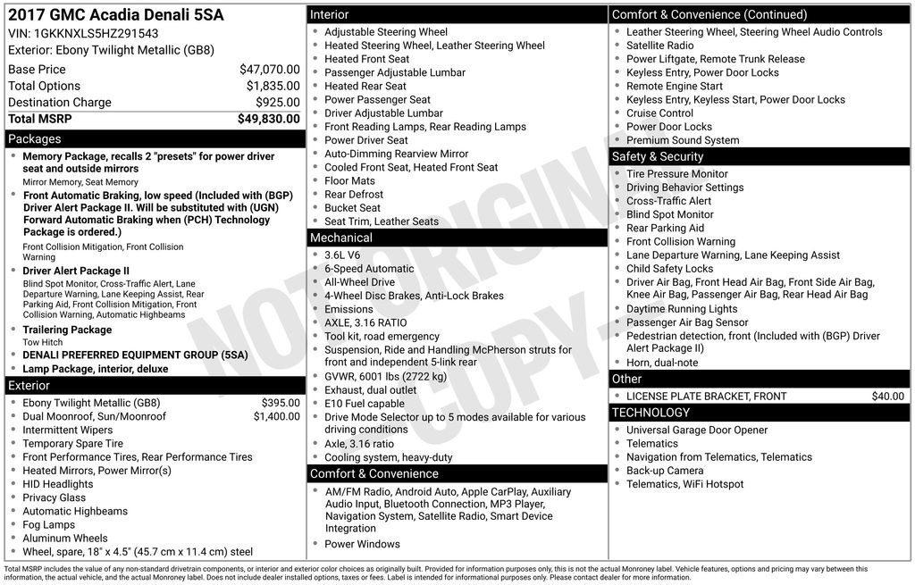 Used 2017 GMC Acadia Denali image 34