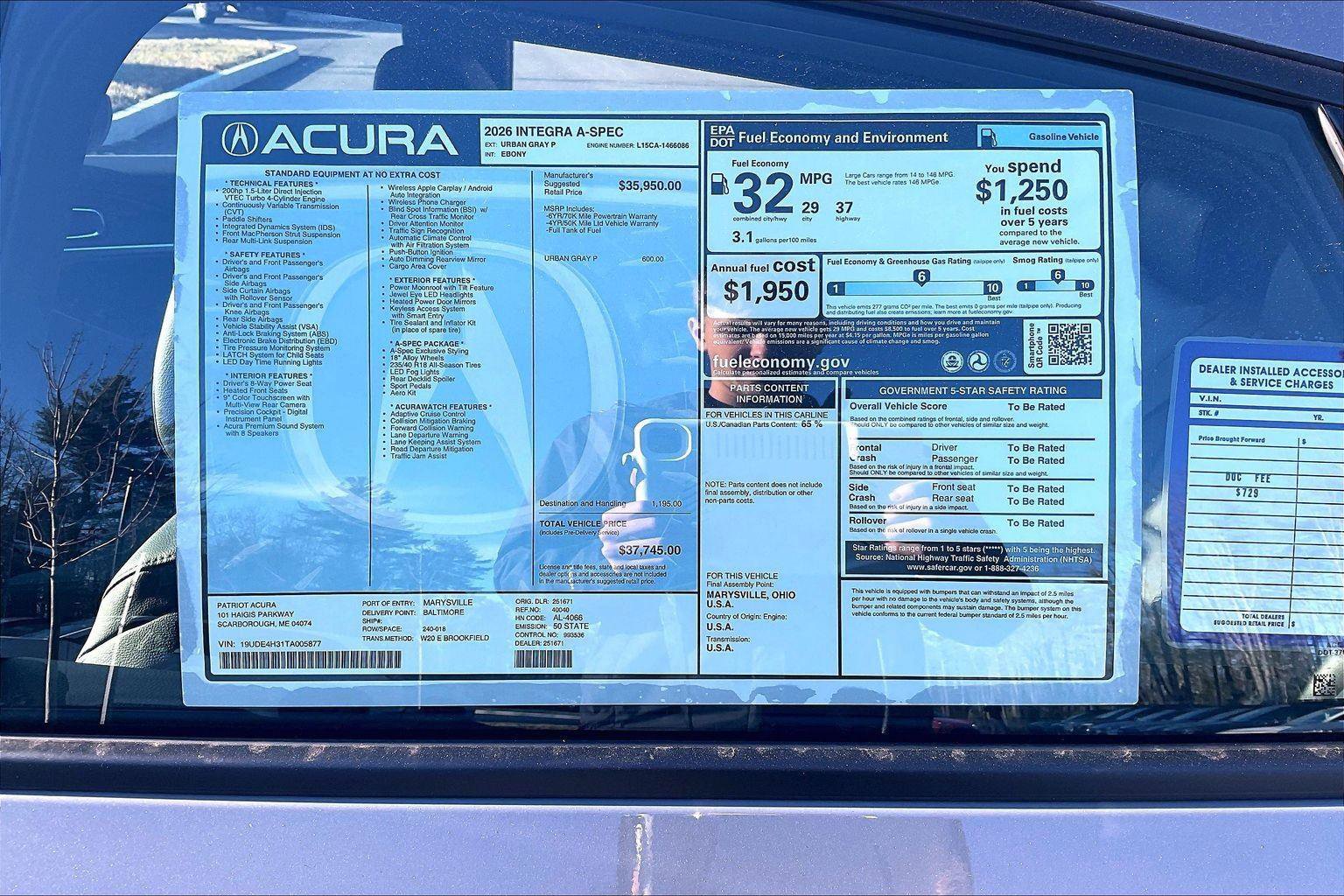 New 2026 Acura Integra A-Spec image 14