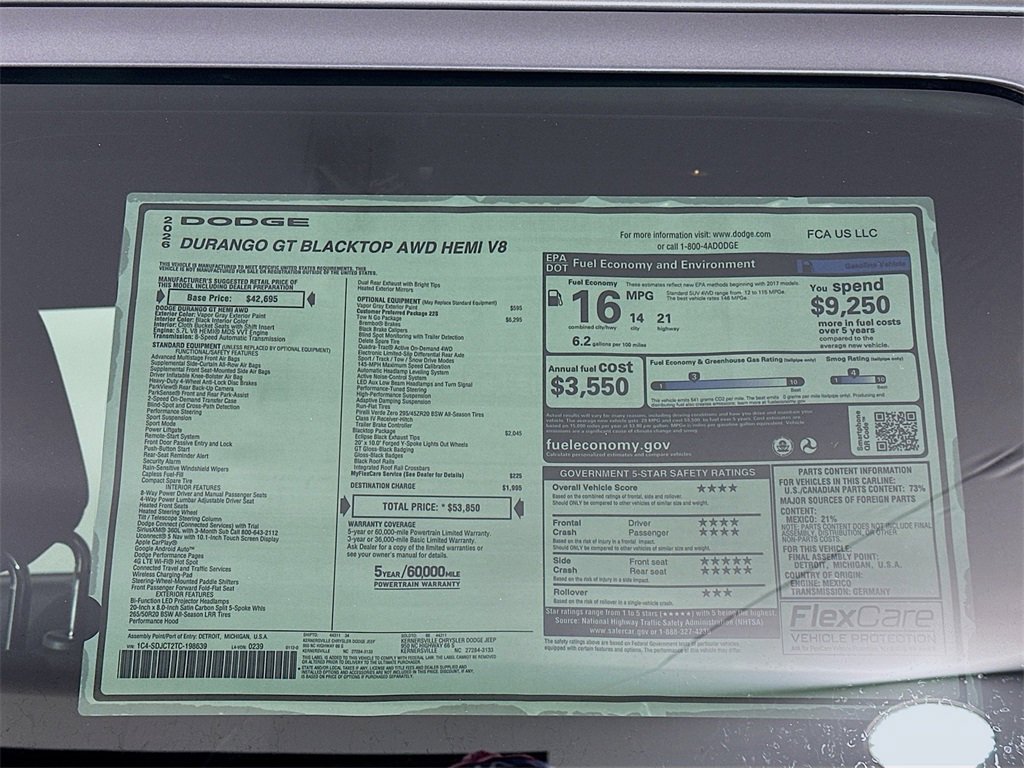 New 2026 Dodge Durango GT image 21