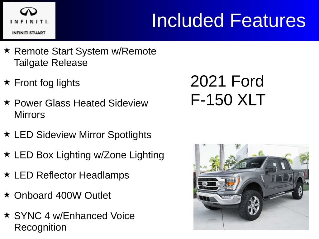 Used 2021 Ford F150 XLT w/ Equipment Group 302A High RWD image 3