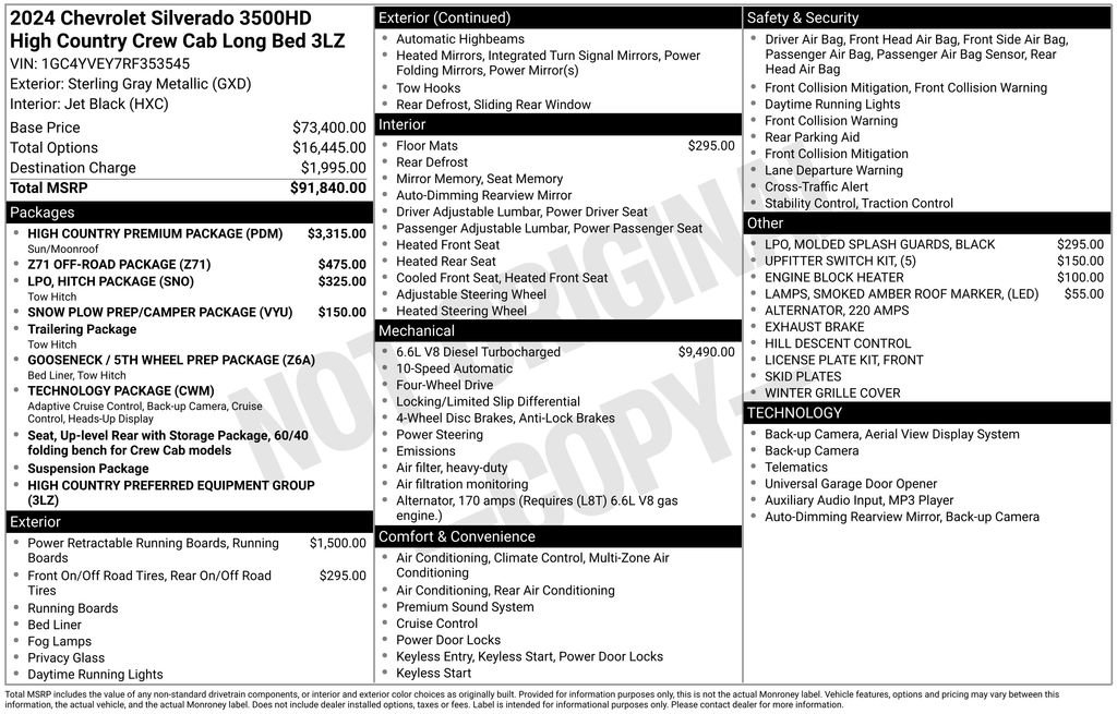 Used 2024 Chevrolet Silverado 3500 High Country w/ High Country Premium Package image 4