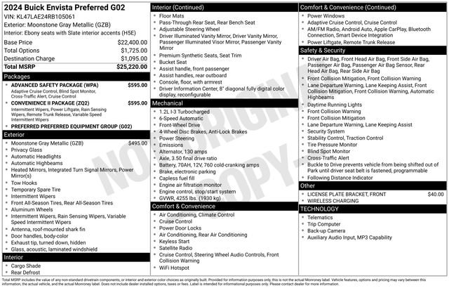 Certified 2024 Buick Envista Preferred w/ Convenience II Package image 35
