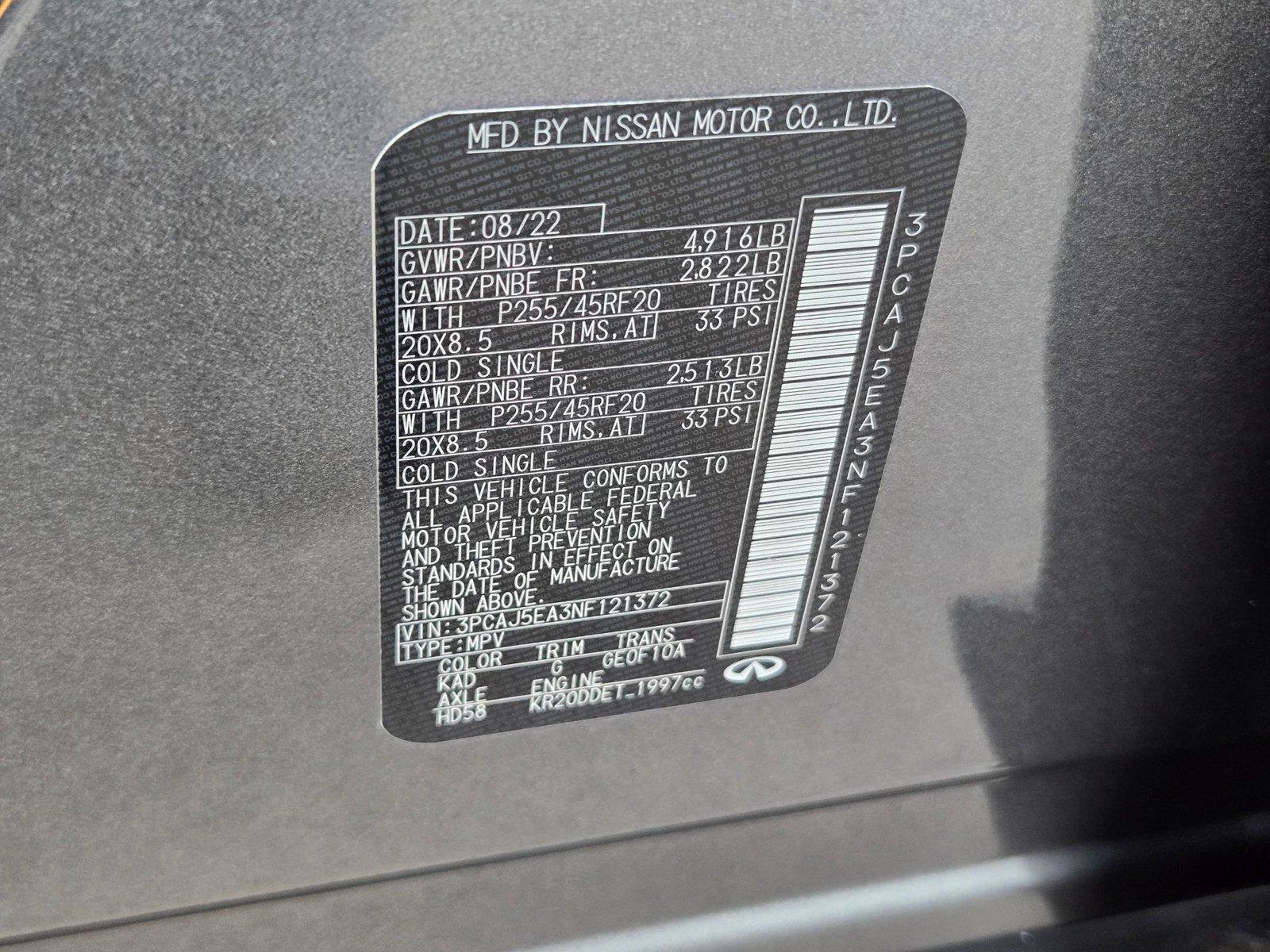 Used 2022 INFINITI QX50 Sensory FWD image 34