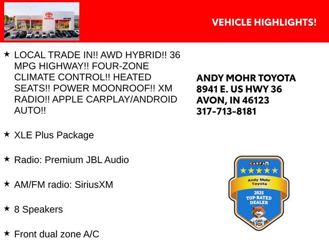 Used 2021 Toyota Sienna XLE w/ XLE Plus Package AWD/4WD image 2