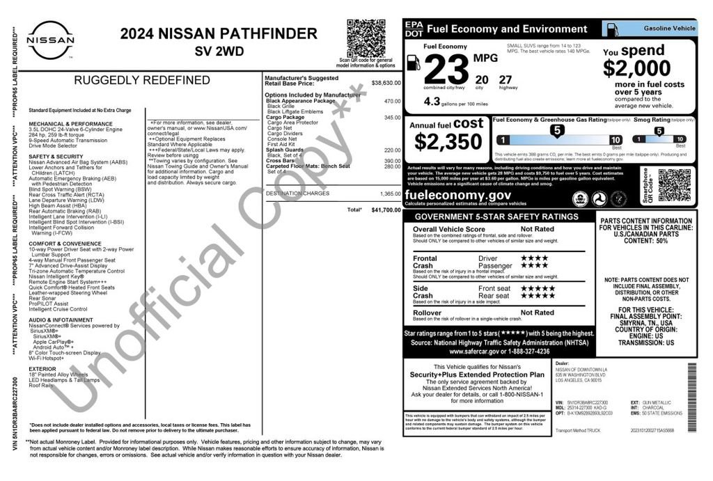 Used 2024 Nissan Pathfinder SV w/ Black Appearance Package image 3