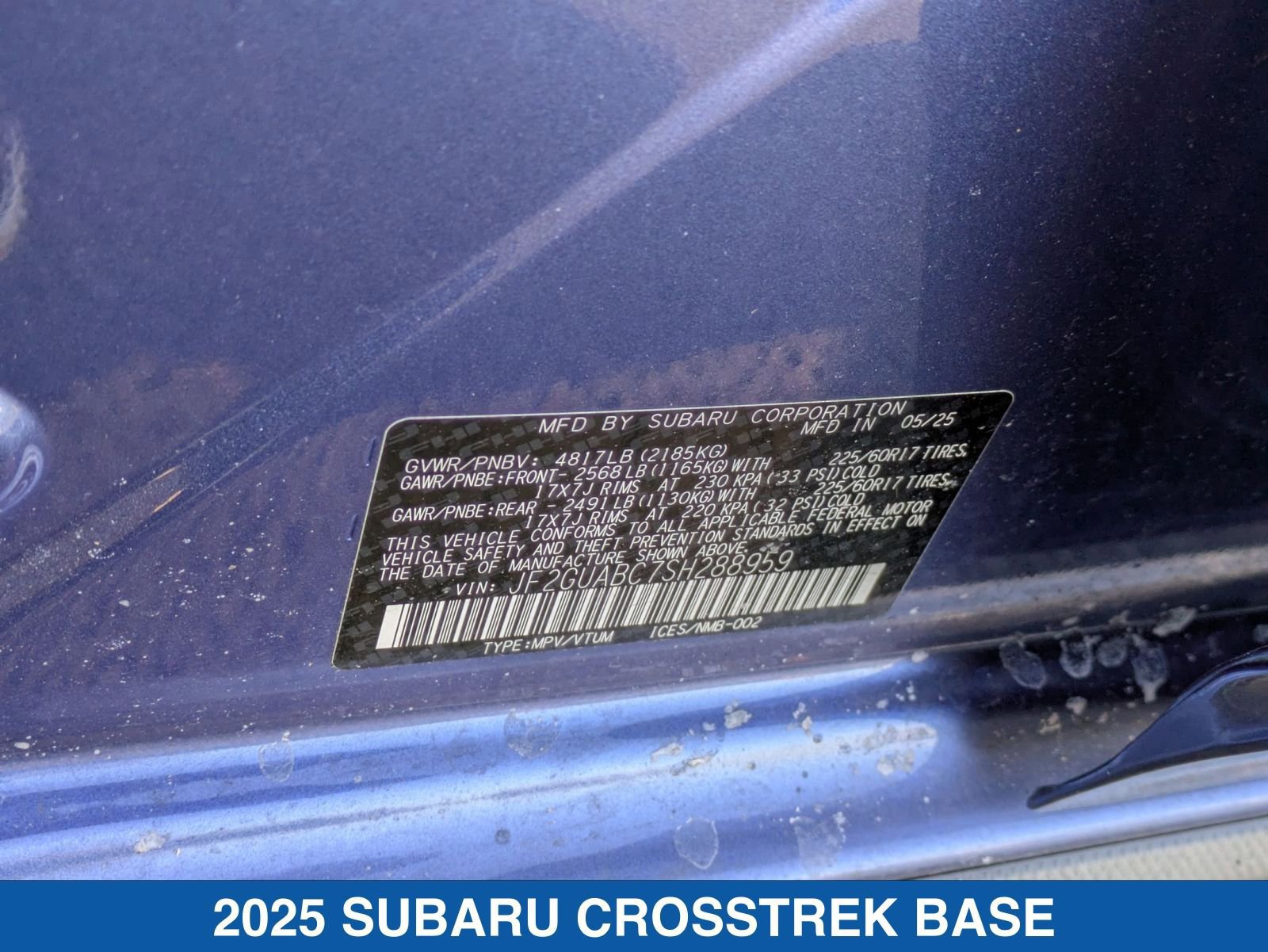 Certified 2025 Subaru Crosstrek 2.0i image 36