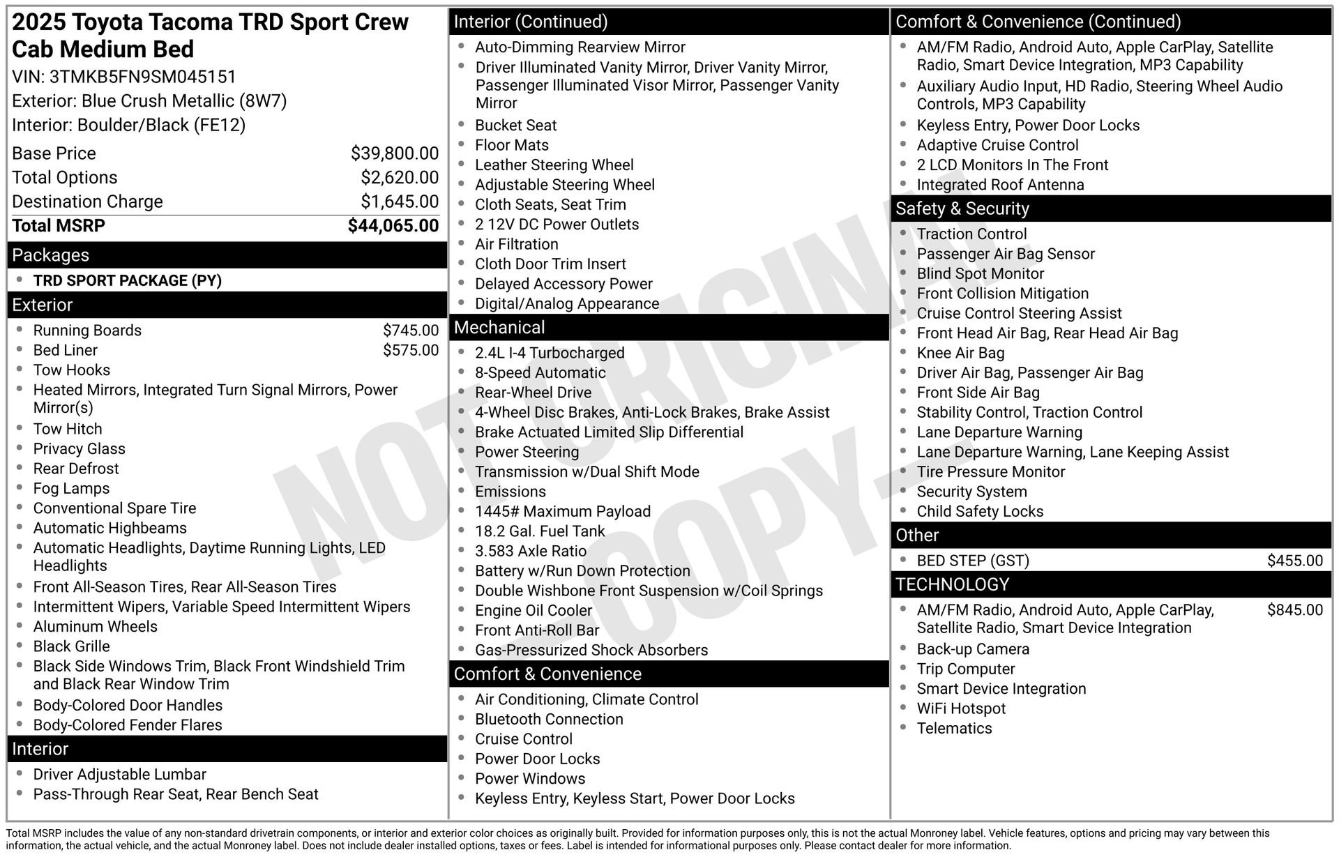 Certified 2025 Toyota Tacoma TRD Sport image 23