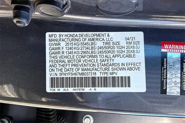 Used 2021 Honda Pilot Touring image 16