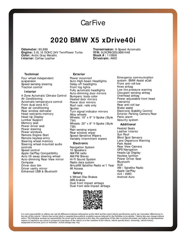 Used 2020 BMW X5 xDrive40i w/ Premium Package AWD/4WD image 31