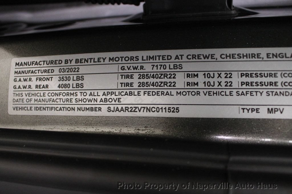 Used 2022 Bentley Bentayga Speed AWD/4WD image 57