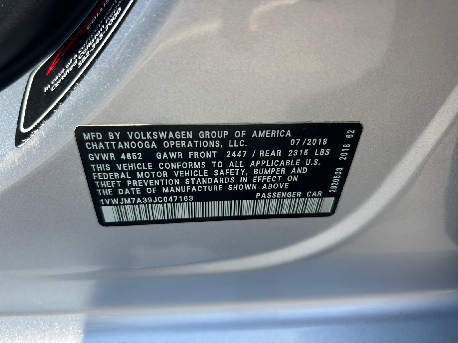 Used 2018 Volkswagen Passat GT FWD image 24