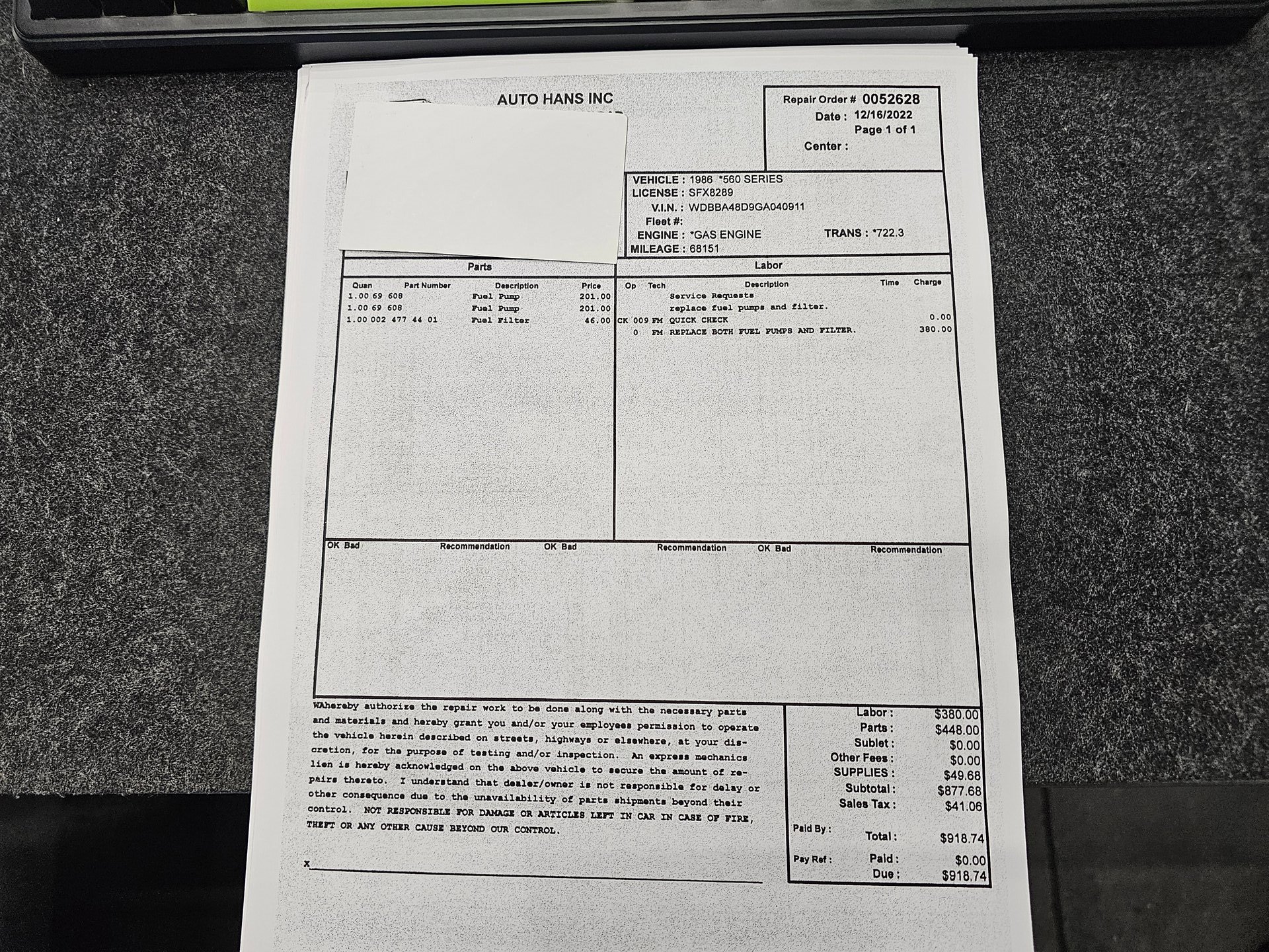 Used 1986 Mercedes-Benz 560 SL image 58