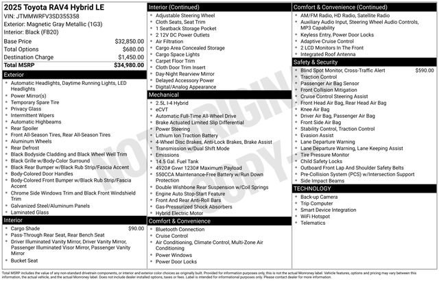 Used 2025 Toyota RAV4 LE image 27