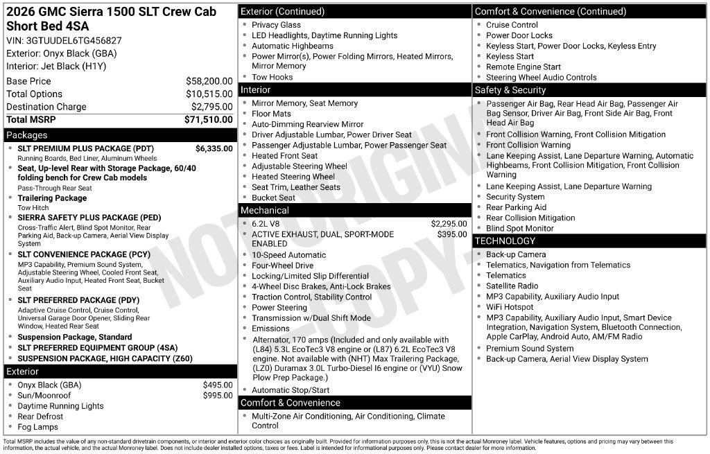New 2026 GMC Sierra 1500 SLT w/ SLT Premium Plus Package AWD/4WD image 4
