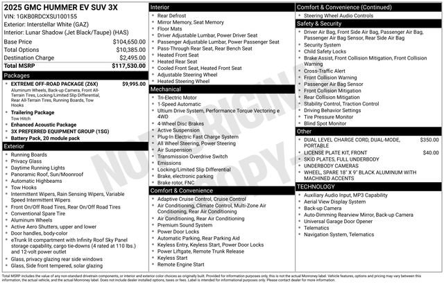 Certified 2025 GMC Hummer EV 3X w/ Extreme Off-Road Package AWD/4WD image 42