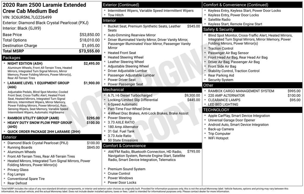 Used 2020 RAM 2500 Laramie w/ Night Edition image 13