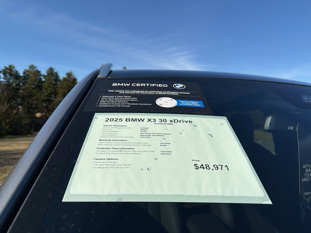 Certified 2025 BMW X3 xDrive30i w/ Premium Package image 19