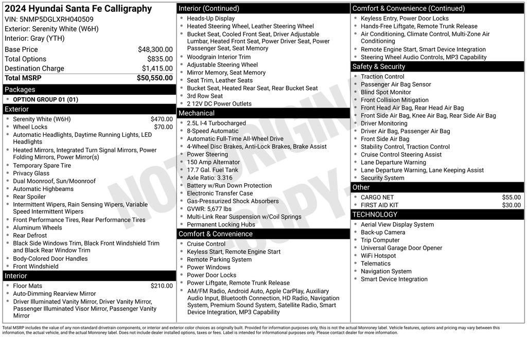 Used 2024 Hyundai Santa Fe Calligraphy image 6