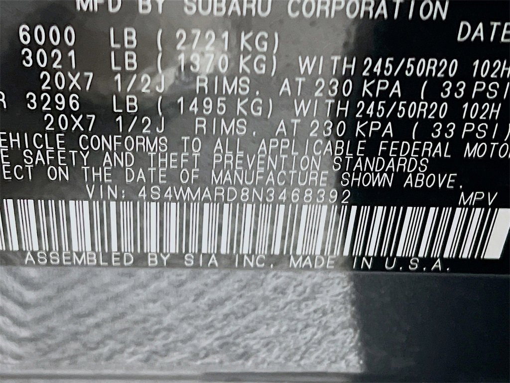 Used 2022 Subaru Ascent Touring w/ Popular Package #2A image 28