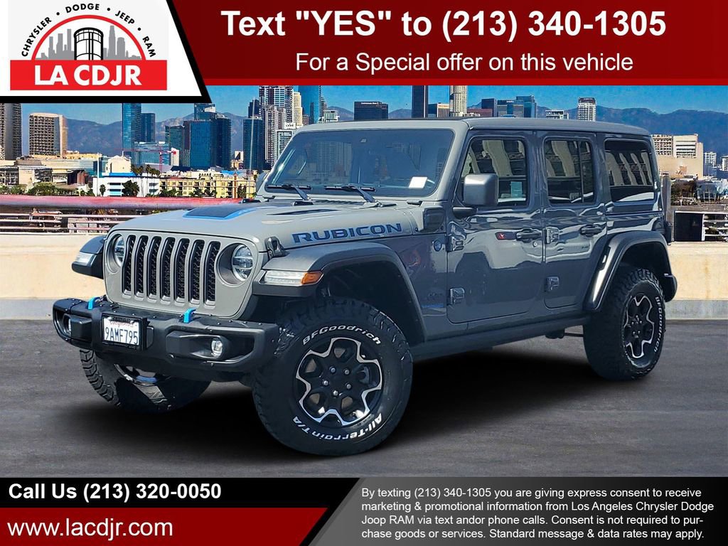 Used 2022 Jeep Wrangler Unlimited Rubicon 4xe w/ Steel Bumper Group AWD/4WD image 1