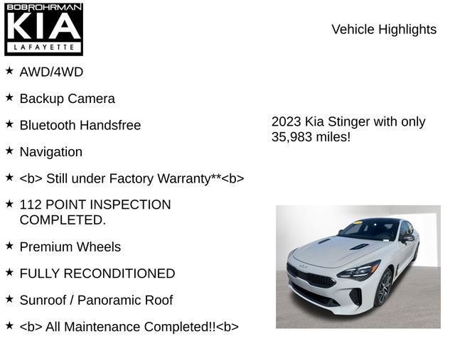 Used 2023 Kia Stinger GT-Line w/ Sun & Sound Package image 7