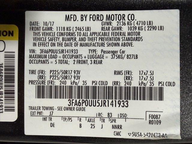 Used 2018 Ford Fusion S image 25