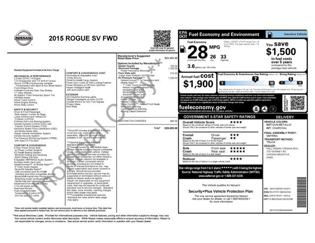 Used 2015 Nissan Rogue SV w/ SV Premium Package FWD image 35
