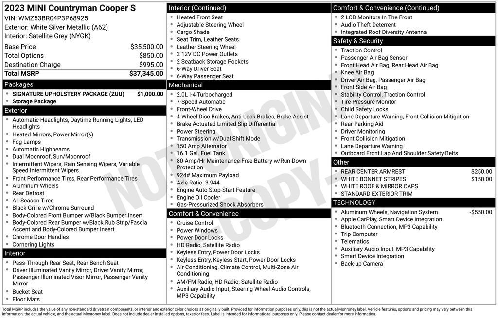 Used 2023 MINI Cooper Countryman S w/ Signature Upholstery Package image 14