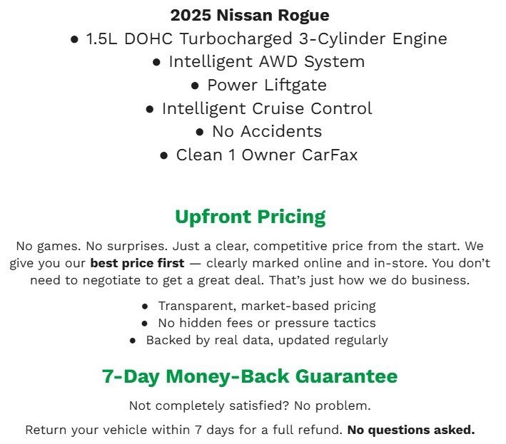 Used 2025 Nissan Rogue SV AWD/4WD image 2