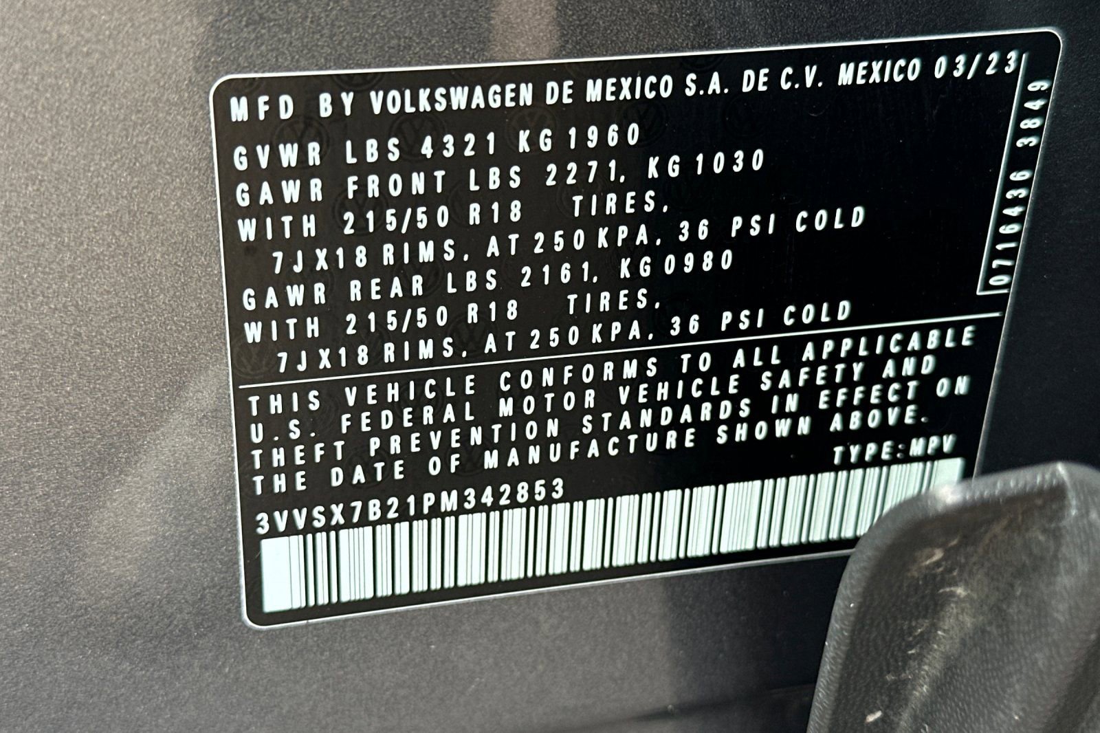 Used 2023 Volkswagen Taos SE w/ Black Wheel Package FWD image 28