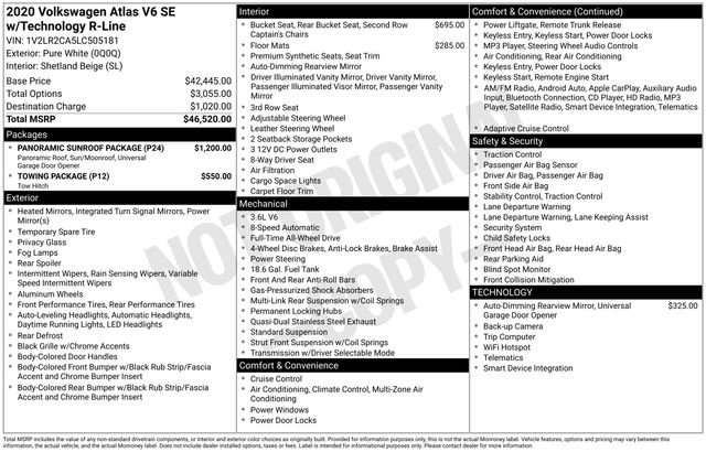 Used 2020 Volkswagen Atlas SE w/ Panoramic Sunroof Package image 36