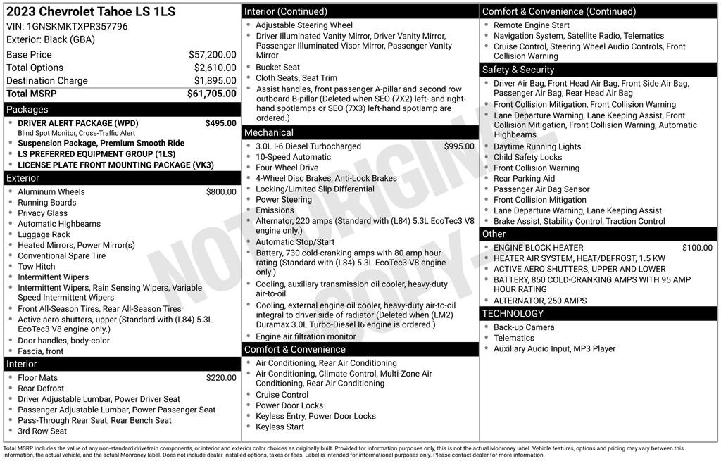 Certified 2023 Chevrolet Tahoe LS w/ Driver Alert Package image 11