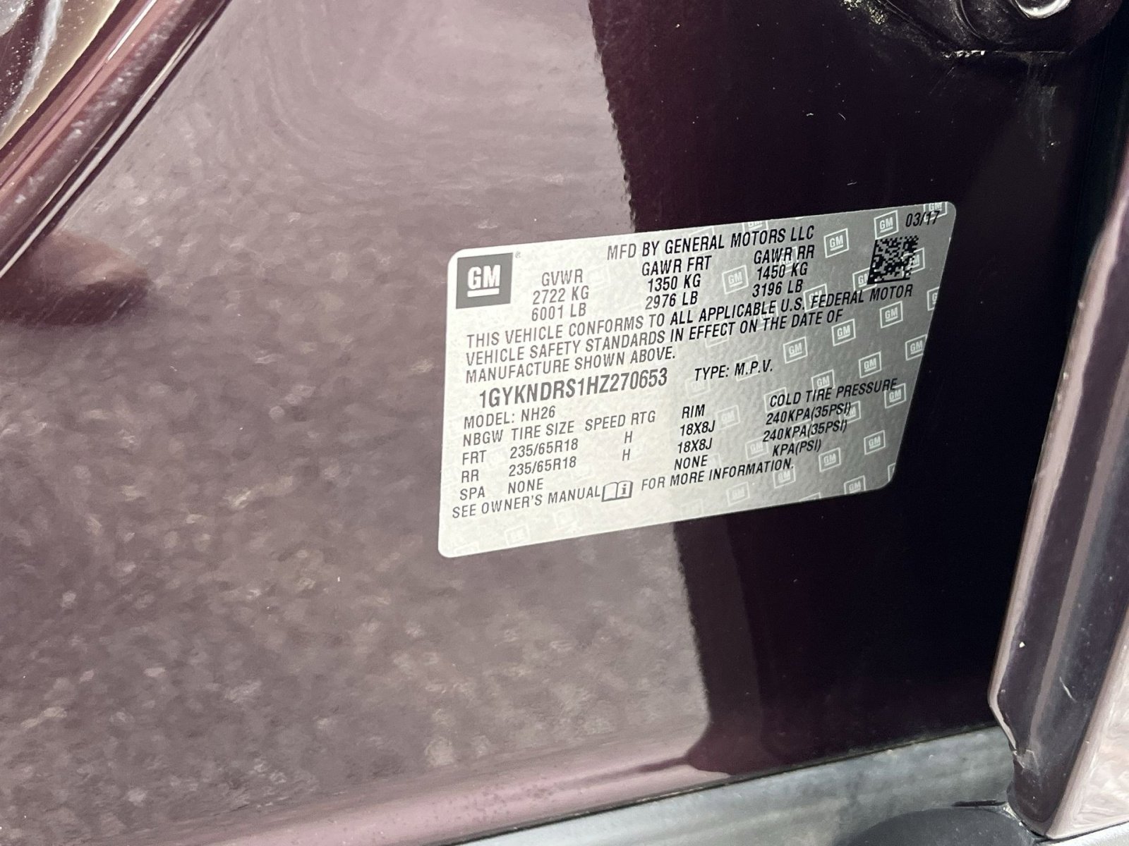 Used 2017 Cadillac XT5 Luxury w/ LPO, Wheel Lock Package image 35