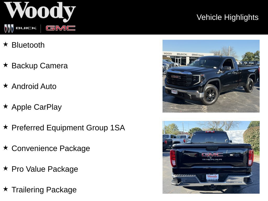 Certified 2025 GMC Sierra 1500 Pro w/ Pro Value Package RWD image 3
