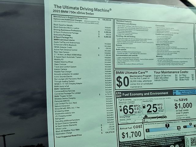 New 2025 BMW 750e xDrive w/ Executive Package image 23