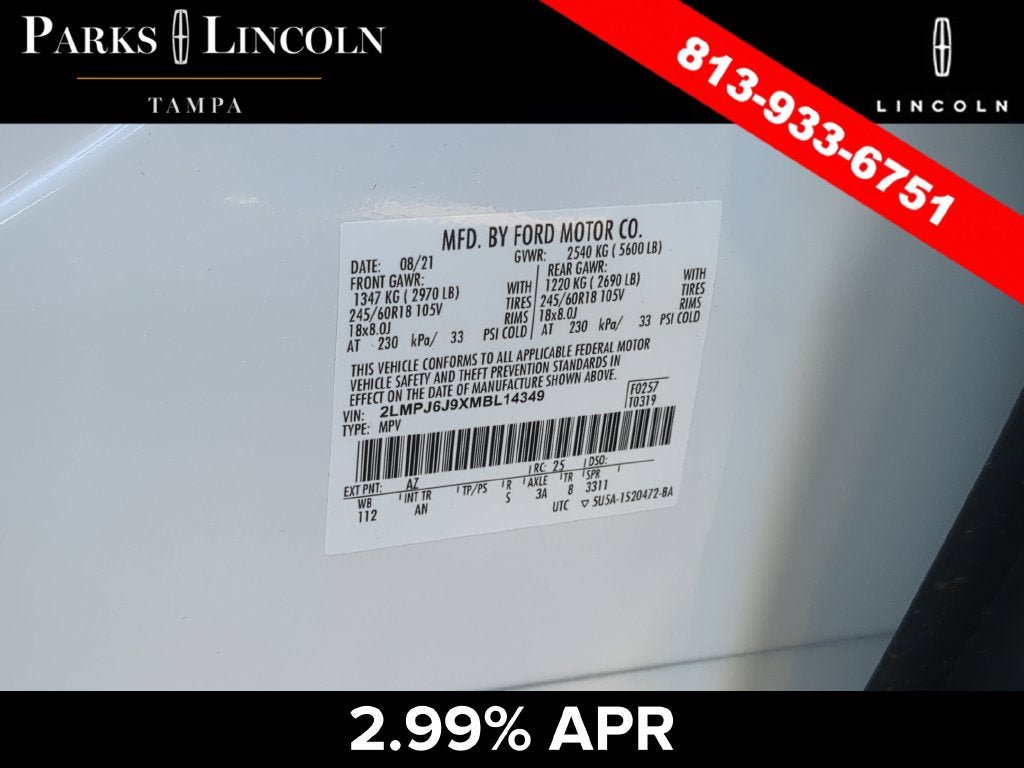 Certified 2021 Lincoln Nautilus FWD w/ Equipment Group 101A image 34