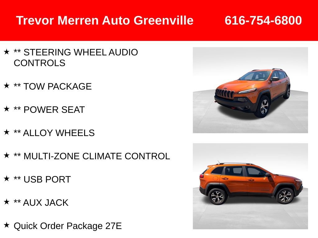 Used 2014 Jeep Cherokee Trailhawk w/ Leather Interior Group AWD/4WD image 14
