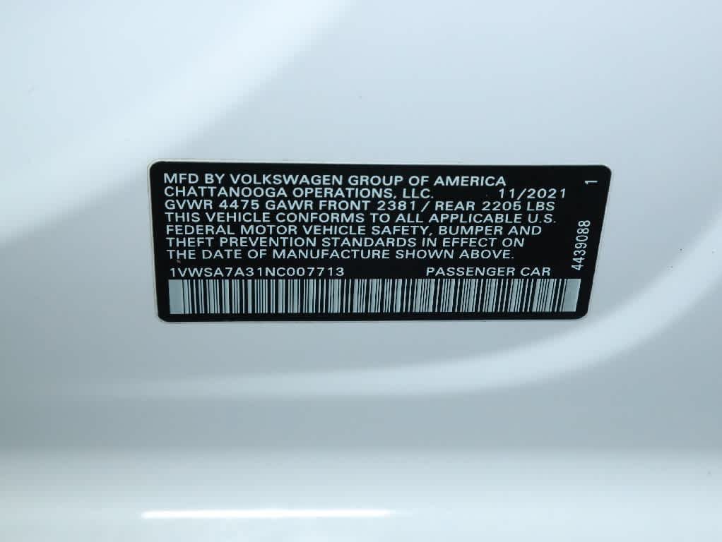 Certified 2022 Volkswagen Passat 2.0T SE FWD image 21